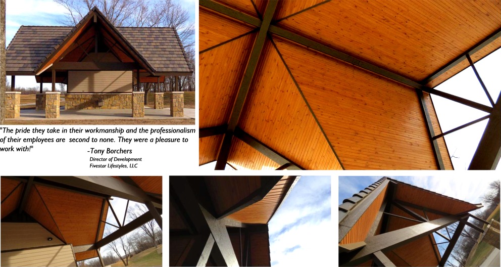 Costom design and built restrooms and rest area at Loch Lloyd by Wentworth Contracting Services, KCMO